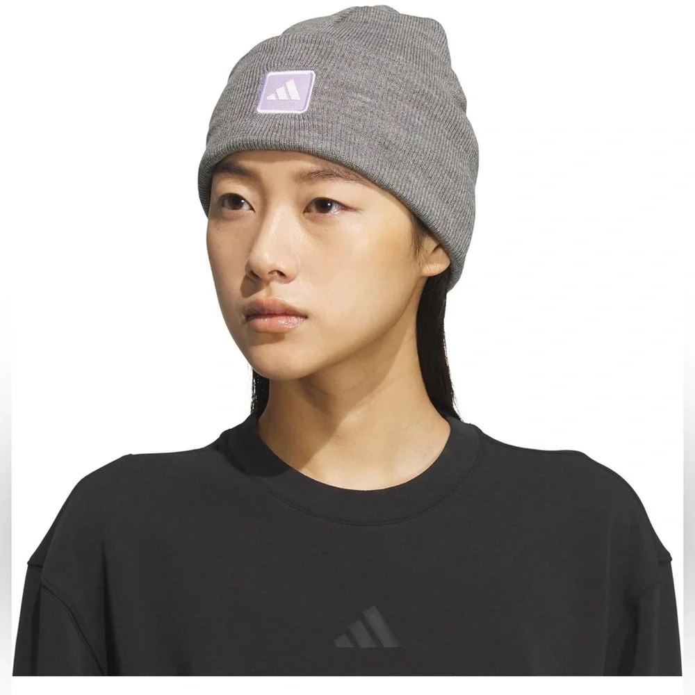 Adidas Women’s Tall Fit Knit Beanie with Cuff — Winter Hat NWT